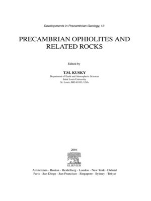 cover image of Precambrian Ophiolites and Related Rocks